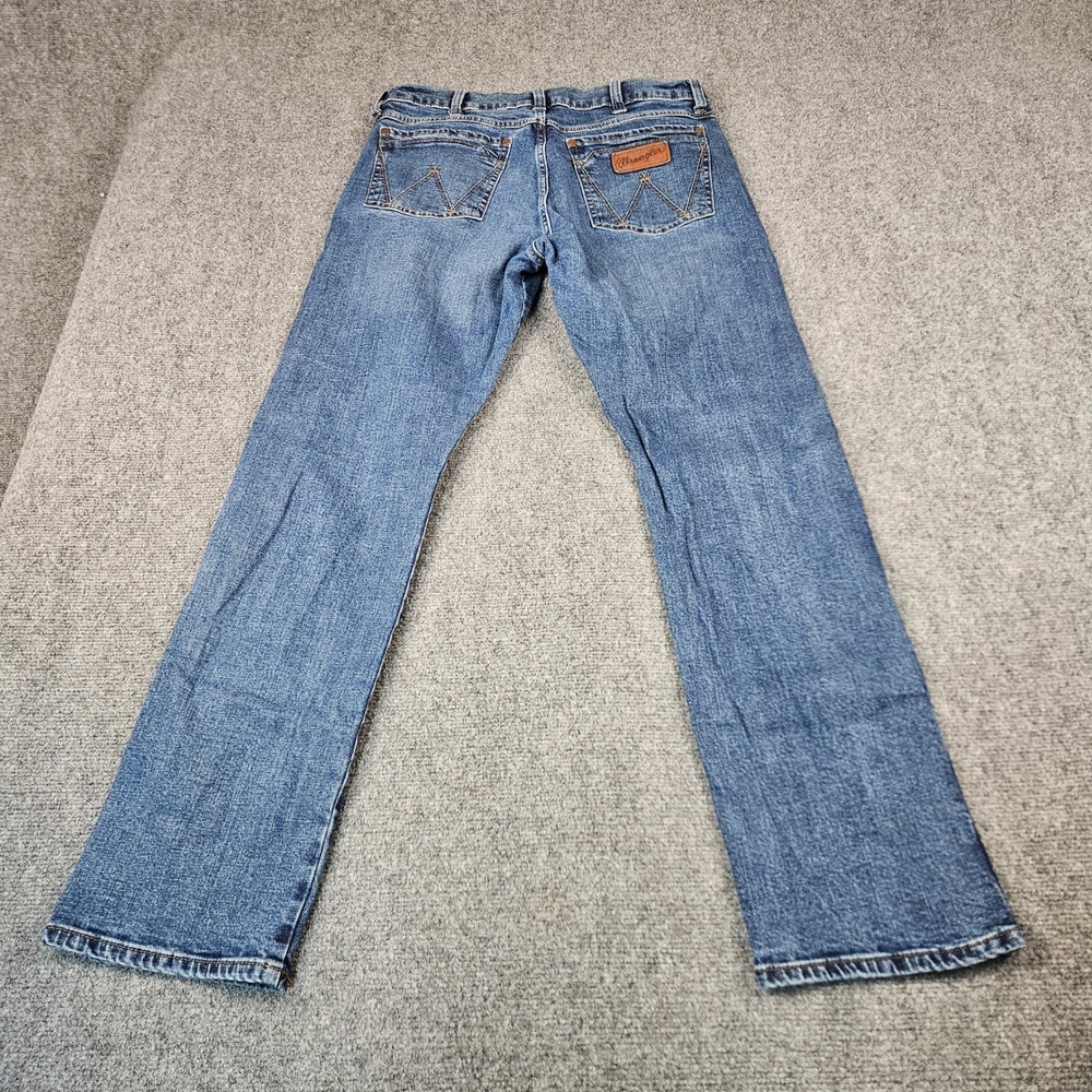 Wrangler Retro Slim Straight Jeans Mens 32x32 Medium Wash Denim 1088MWZPD - Picture 2 of 11